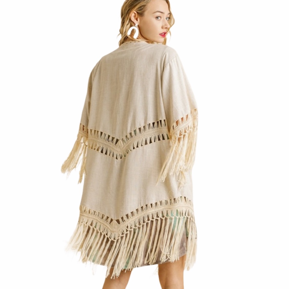 SALE Umgee Gypsy Bohemian Cardigan Kimono S - Picture 7 of 13